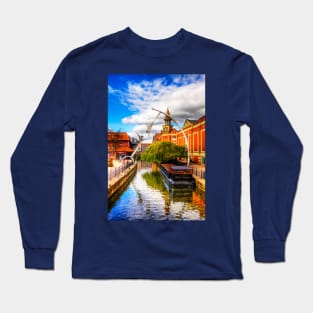 River Witham, Lincoln City, Lincolnshire, UK Long Sleeve T-Shirt